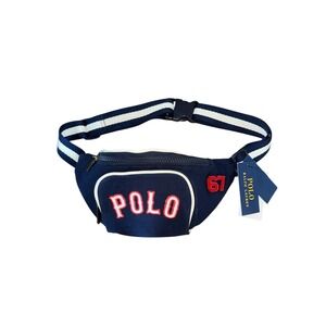 Polo Ralph Lauren Navy Blue White Red Logo Fanny Pack Belt Bag New With Tags